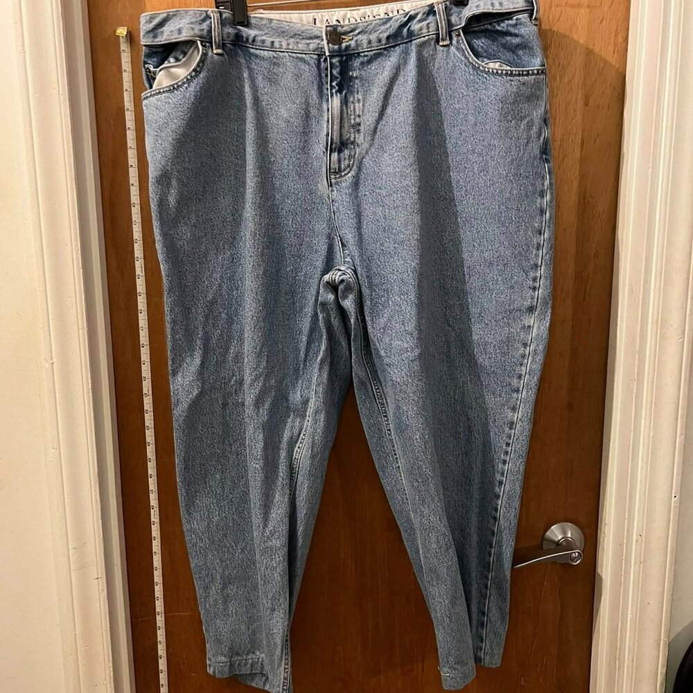 🐻Size 22WP - Lands' End - Light Blue Denim Capri Jeans - W42"xL25"